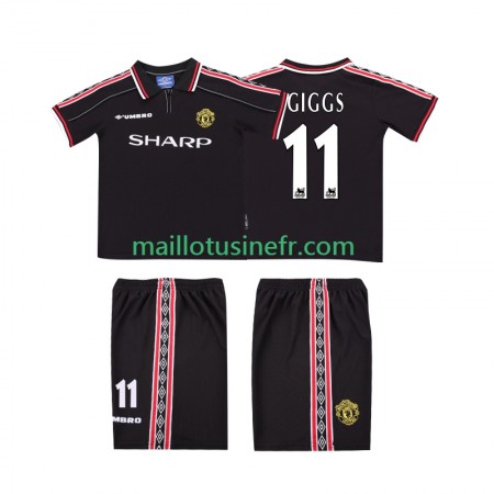 Maillot de Foot Manchester United GIGGS 11 1999 Extérieur Retro 1998 - Enfant